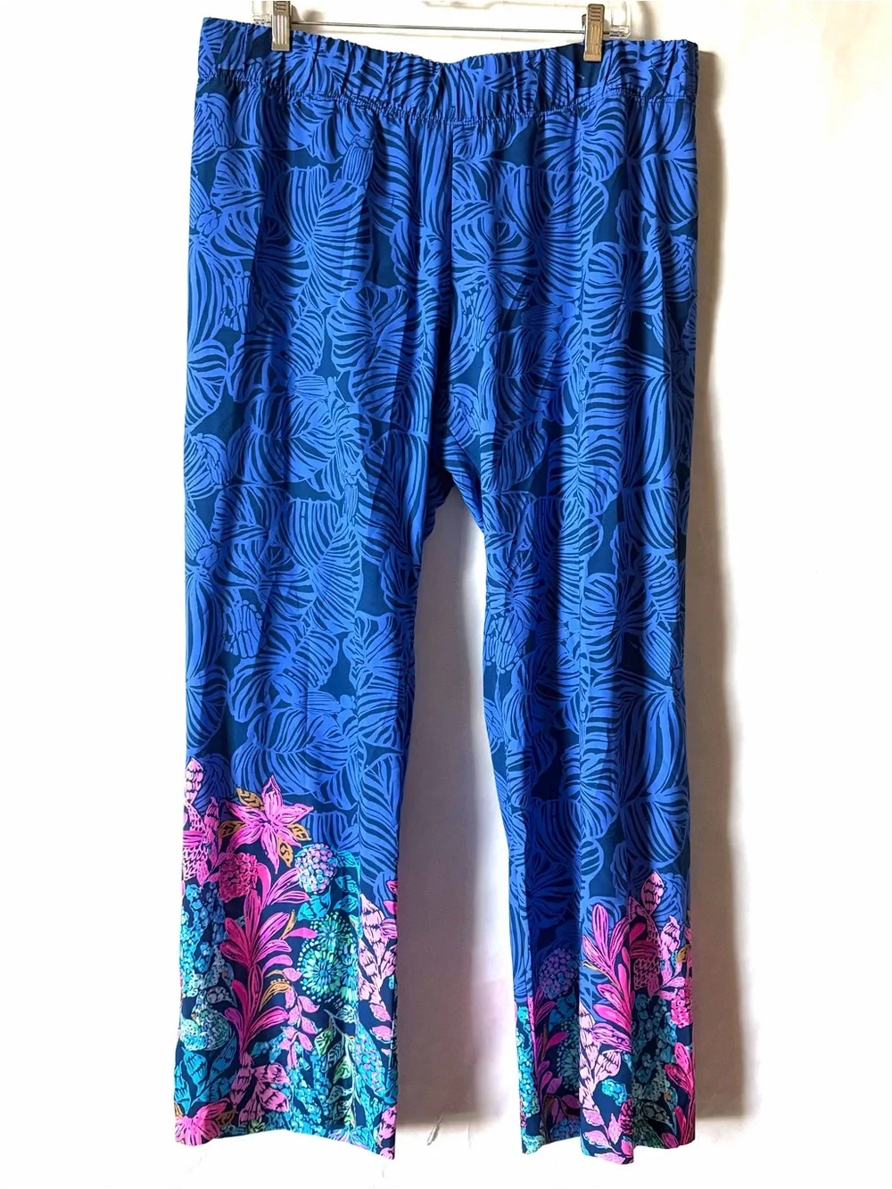 Lilly Pulitzer Size XL Bal Harbour Wide Leg Pants Palazzo Aegean Calypso Coast